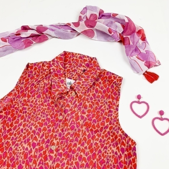 CAbi Tops - CAbi #3270 Heartbreaker Blouse Red Size S